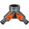 Gardena Vanne à 2 voies: Distributeur d'eau pour robinet avec filetage de 26,5 mm (G 3/4 Pouce), pour une connexion simultanée d