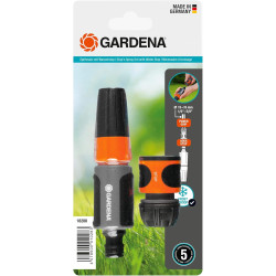 Nécessaire d'arrosage 13 mm (1/2 Pouce) et 15 mm (5/8 Pouce) de Gardena : kit de lances d'arrosage avec Aquastop pour un changem