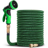 HOMEPROTEK Tuyau d'Arrosage Extensible 30m - Tuyau d’Eau Réglable avec 1/2'' et 3/4'' (19mm et 13mm) Adaptateurs, 9 Modes d'Arro