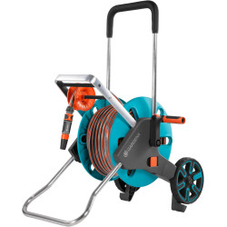 Gardena Kit dévidoir CleverRoll M Easy : dévidoir sur roues d'une capacité de 60 m, particulièrement stable, avec guidage confor