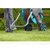 Gardena Kit dévidoir CleverRoll M Easy : dévidoir sur roues d'une capacité de 60 m, particulièrement stable, avec guidage confor