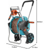 Gardena Kit dévidoir CleverRoll M Easy : dévidoir sur roues d'une capacité de 60 m, particulièrement stable, avec guidage confor