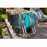 Gardena Kit dévidoir CleverRoll S : dévidoir avec tuyau Classic de 20 m et lance d'arrosage, arrêt anti-goutte, côté de manivell