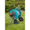 Gardena dévidoir CleverRoll M : dévidoir sur roues d'une capacité de 60 m, particulièrement stable, avec clip de rangement, arrê