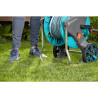 Gardena dévidoir CleverRoll M : dévidoir sur roues d'une capacité de 60 m, particulièrement stable, avec clip de rangement, arrê