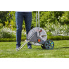 Gardena CleveRoll M Easy Metal Ensemble: chariot de tuyau de 60 m de capacité, très stable, contrôle du tuyau stable, incl. Tuya