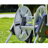 Gardena dévidoir métallique sur roues aquaroll m, argent, orange, noir, cleverroll m métal