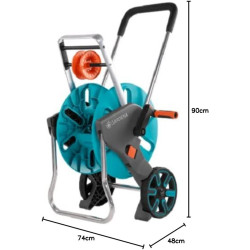 Gardena Dévidoir CleverRoll M Easy : dévidoir sur roues d'une capacité de 60 m, particulièrement stable, avec guidage confortabl