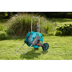 Gardena Kit dévidoir CleverRoll M : dévidoir avec tuyau Classic de 20 m, lance d'arrosage, clip de rangement, arrêt anti-goutte,