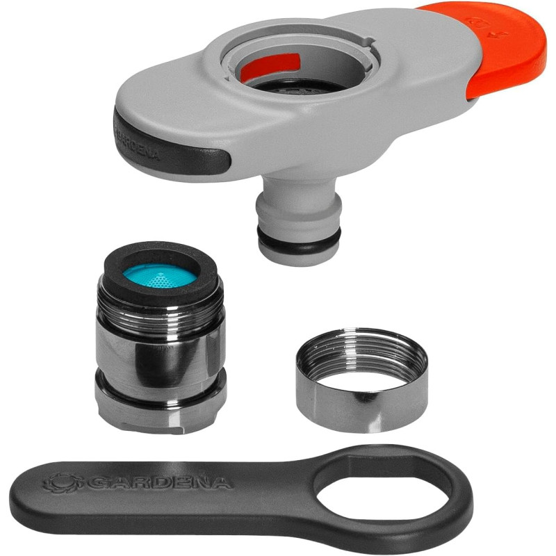 Raccord pour robinets d’eau intérieurs Gardena : Raccord pour robinets d’eau intérieurs, adaptateur pour tête à jet aéré incl., 
