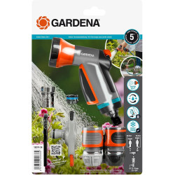 Gardena Equipement de base d'intérieur: kit de démarrage composé d'un raccord de robinet d'intérieur, d'un raccord de tuyau, d'u
