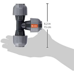Dérivation en T de Gardena : raccord de tuyau pour dérivation du tuyau de pose, 25 mm, compatible avec les tuyaux de pose 25 mm 