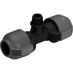 Dérivation en T mâle de Gardena : raccord pour raccorder des arroseurs escamotables au sein d'une conduite, 25 mm x 1/2 Pouce, t