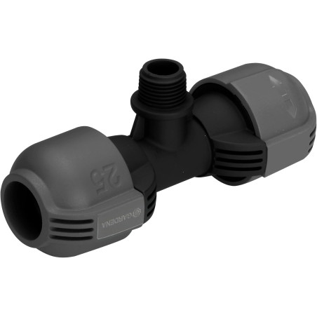 Dérivation en T mâle de Gardena : raccord pour raccorder des arroseurs escamotables au sein d'une conduite, 25 mm x 1/2 Pouce, t