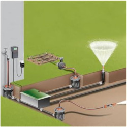 Dérivation en T mâle de Gardena : raccord pour raccorder des arroseurs escamotables au sein d'une conduite, 25 mm x 1/2 Pouce, t