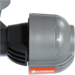 Jonction en L 25 mm de Gardena : raccord de tuyau pour changement de direction du tuyau de pose, 25 mm, compatible avec les tuya