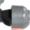 Jonction en L 25 mm de Gardena : raccord de tuyau pour changement de direction du tuyau de pose, 25 mm, compatible avec les tuya