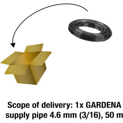 GARDENA collecteur Micro-Drip-système: tuyau d'alimentation flexible, 4,6 mm (3/16") au-dessus et au-dessous installation au sol