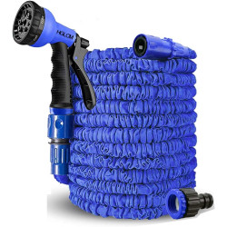 Tuyau d'arrosage extensible de 7.5m/15m/22.5m/30m/37.5m tuyau d'arrosage extensible 3 fois, tuyau magique flexible, anti-fuite, 