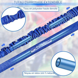 Tuyau d'arrosage extensible de 7.5m/15m/22.5m/30m/37.5m tuyau d'arrosage extensible 3 fois, tuyau magique flexible, anti-fuite, 