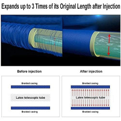Tuyau d'arrosage extensible de 7.5m/15m/22.5m/30m/37.5m tuyau d'arrosage extensible 3 fois, tuyau magique flexible, anti-fuite, 