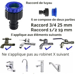 Tuyau d'arrosage extensible de 7.5m/15m/22.5m/30m/37.5m tuyau d'arrosage extensible 3 fois, tuyau magique flexible, anti-fuite, 