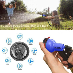 Tuyau d'arrosage extensible de 7.5m/15m/22.5m/30m/37.5m tuyau d'arrosage extensible 3 fois, tuyau magique flexible, anti-fuite, 