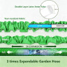Tuyau d'arrosage 7.5m/15m/22.5m/30m/37.5m extensible 3 fois, tuyau magique flexible, anti-fuite, léger et facile à ranger(Vert,1