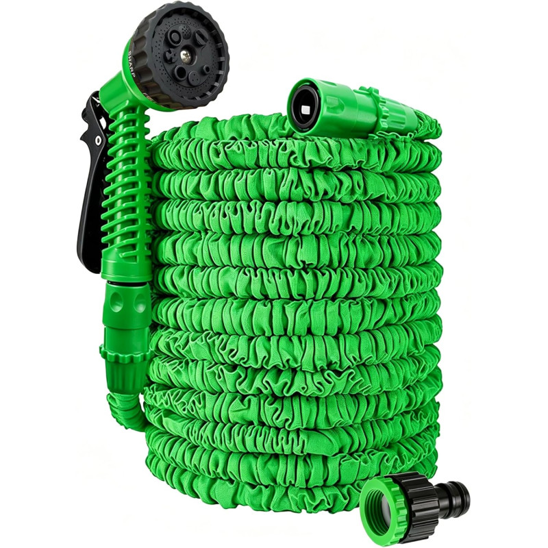 Tuyau d'arrosage extensible de 7.5m/15m/22.5m/30m/37.5m tuyau d'arrosage extensible 3 fois, tuyau magique flexible, anti-fuite, 