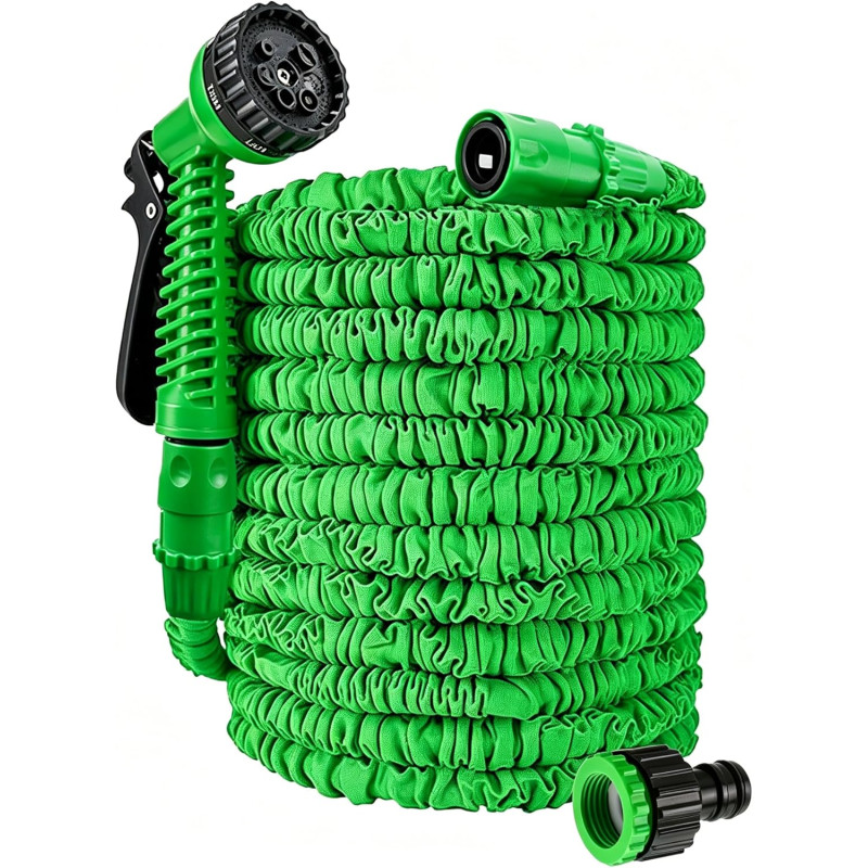 Tuyau d'arrosage extensible de 7.5m/15m/22.5m/30m/37.5m tuyau d'arrosage extensible 3 fois, tuyau magique flexible, anti-fuite, 