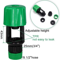 ECYC® Outil D'Adaptateur De Connecteur De Tuyau De Tuyau D'Arrosage De Jardin De Cuisine D'Arrosage, plastique ABS, Vert