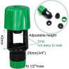 ECYC® Outil D'Adaptateur De Connecteur De Tuyau De Tuyau D'Arrosage De Jardin De Cuisine D'Arrosage, plastique ABS, Vert