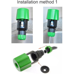 ECYC® Outil D'Adaptateur De Connecteur De Tuyau De Tuyau D'Arrosage De Jardin De Cuisine D'Arrosage, plastique ABS, Vert