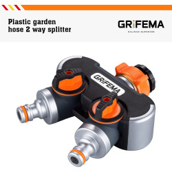 Grifema ge1401-2, distributeur arrosage 2 voies, diviseur de tuyau, avec interrupteur de commande, les travaux d'écoulement d'ea