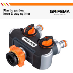 Grifema ge1401-2, distributeur arrosage 2 voies, diviseur de tuyau, avec interrupteur de commande, les travaux d'écoulement d'ea