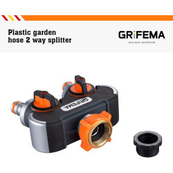 Grifema ge1401-2, distributeur arrosage 2 voies, diviseur de tuyau, avec interrupteur de commande, les travaux d'écoulement d'ea