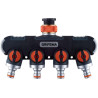GRIFEMA GE1401-4, Distributeur Arrosage 4 Voies, Diviseur de Tuyau, Avec Interrupteur de Commande, Les Travaux D'écoulement D'ea
