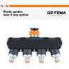 GRIFEMA GE1401-4, Distributeur Arrosage 4 Voies, Diviseur de Tuyau, Avec Interrupteur de Commande, Les Travaux D'écoulement D'ea