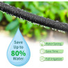 Tuyau Poreux, Microporeux pour Irrigation Goutte à Goutte, Tuyau Économiseur d'Eau pour Arrosage, Jardins, Pelouses, Terrasses, 