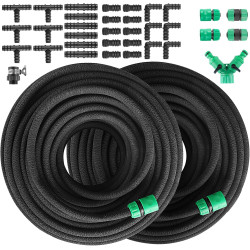Tuyau Poreux Microporeux pour Irrigation Goutte à Goutte, Tuyau Économiseur d'Eau pour Arrosage, Jardins, Pelouses, Terrasses, F