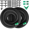 Tuyau Poreux Microporeux pour Irrigation Goutte à Goutte, Tuyau Économiseur d'Eau pour Arrosage, Jardins, Pelouses, Terrasses, F