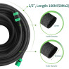 Tuyau Poreux Microporeux pour Irrigation Goutte à Goutte, Tuyau Économiseur d'Eau pour Arrosage, Jardins, Pelouses, Terrasses, F