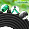 Tuyau Poreux Microporeux pour Irrigation Goutte à Goutte, Tuyau Économiseur d'Eau pour Arrosage, Jardins, Pelouses, Terrasses, F