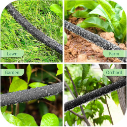 Tuyau Poreux Microporeux pour Irrigation Goutte à Goutte, Tuyau Économiseur d'Eau pour Arrosage, Jardins, Pelouses, Terrasses, F