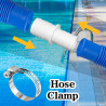 Lot de 2 raccords de tuyau de 32 mm à 38 mm de diamètre avec 4 colliers de serrage pour piscine