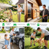 Tuyau Arrosage Extensible 30m, Tuyau d'arrosage Retractable avec 1/2" et 3/4" Adaptateur, Tuyaux d'arrosage avec 10 Modèles de P