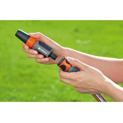 Raccord d'arrosage Aquastop 19 mm (3/4 Pouce) de Gardena : connecteur enfichable avec Aquastop, pour extrémité de tuyau, Powergr