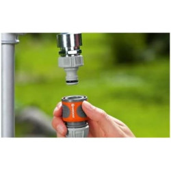 Gardena conector, noir/orange, 13 mm (1/2") et 15 mm (5/8") (lot de 2)