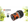 Raccord d'arrosage Aquastop 19 mm (3/4 Pouce) de Gardena : connecteur enfichable avec Aquastop, pour extrémité de tuyau, Powergr