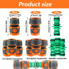 12 Connecteur Tuyau Arrosage, Raccord Tuyau d'Arrosage 19mm 25 mm, Raccord Rapide Tuyau Arrosage 1/2 in Tuyau Rapides Raccord 3/